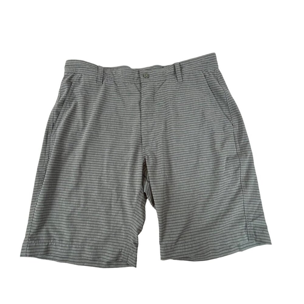 Foot‎ Joy Golf Shorts Sz 34 Mens Performance Gray Stripe Pockets